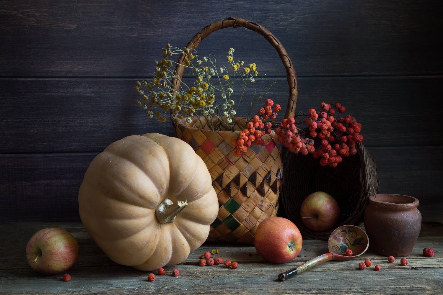 тыква, яблоки, осень, Колеснева Елена