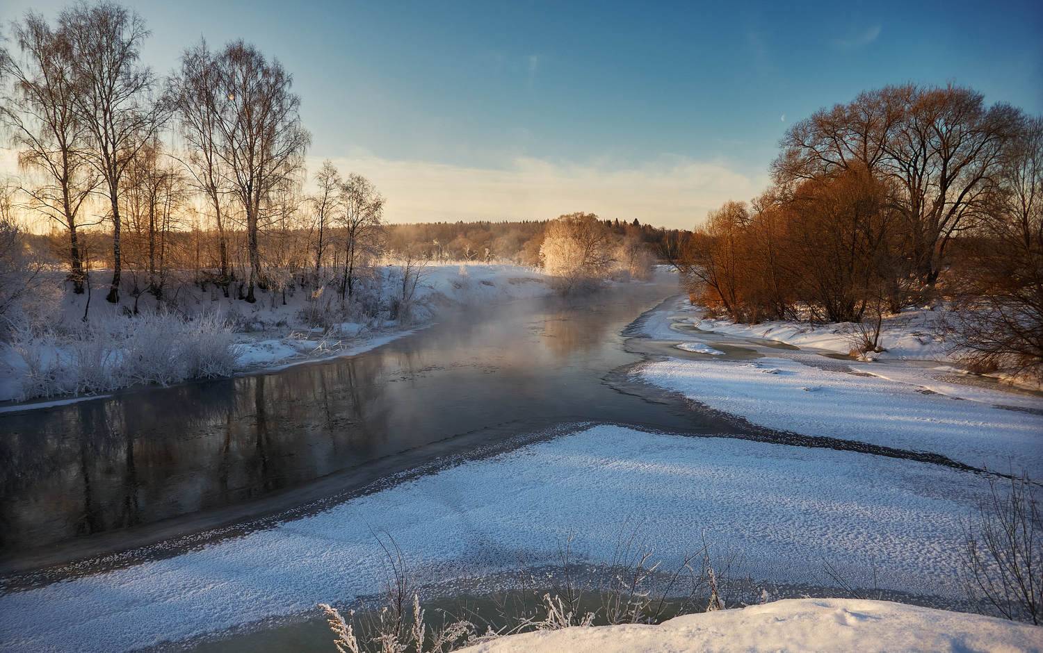 река истра, река малая истра, зима, мороз, Медведев Александр