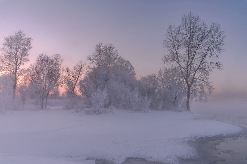 туман, зима, енисей, река, железногорск, додоново Утренняя нежность. фото превью