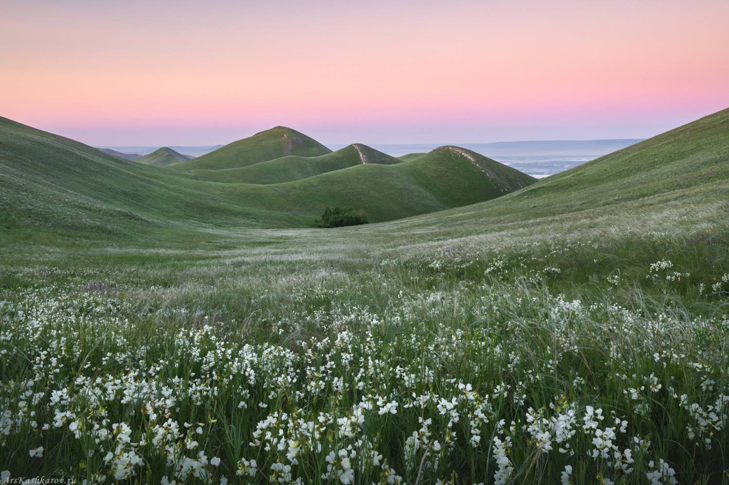 долгие горы, оренбуржье, степь, природа оренбургской области, южный урал, зеленые холмы, степной пейзаж, Арсений Кашкаров