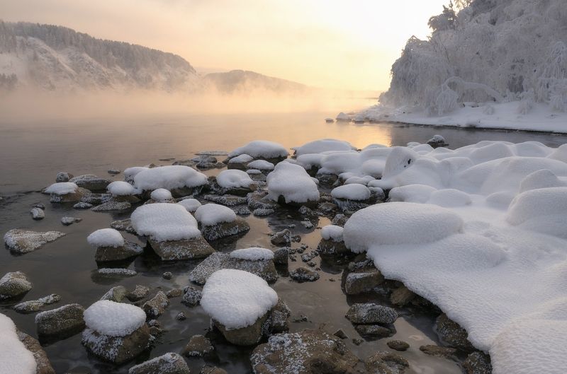 Закатный Енисей фото превью
