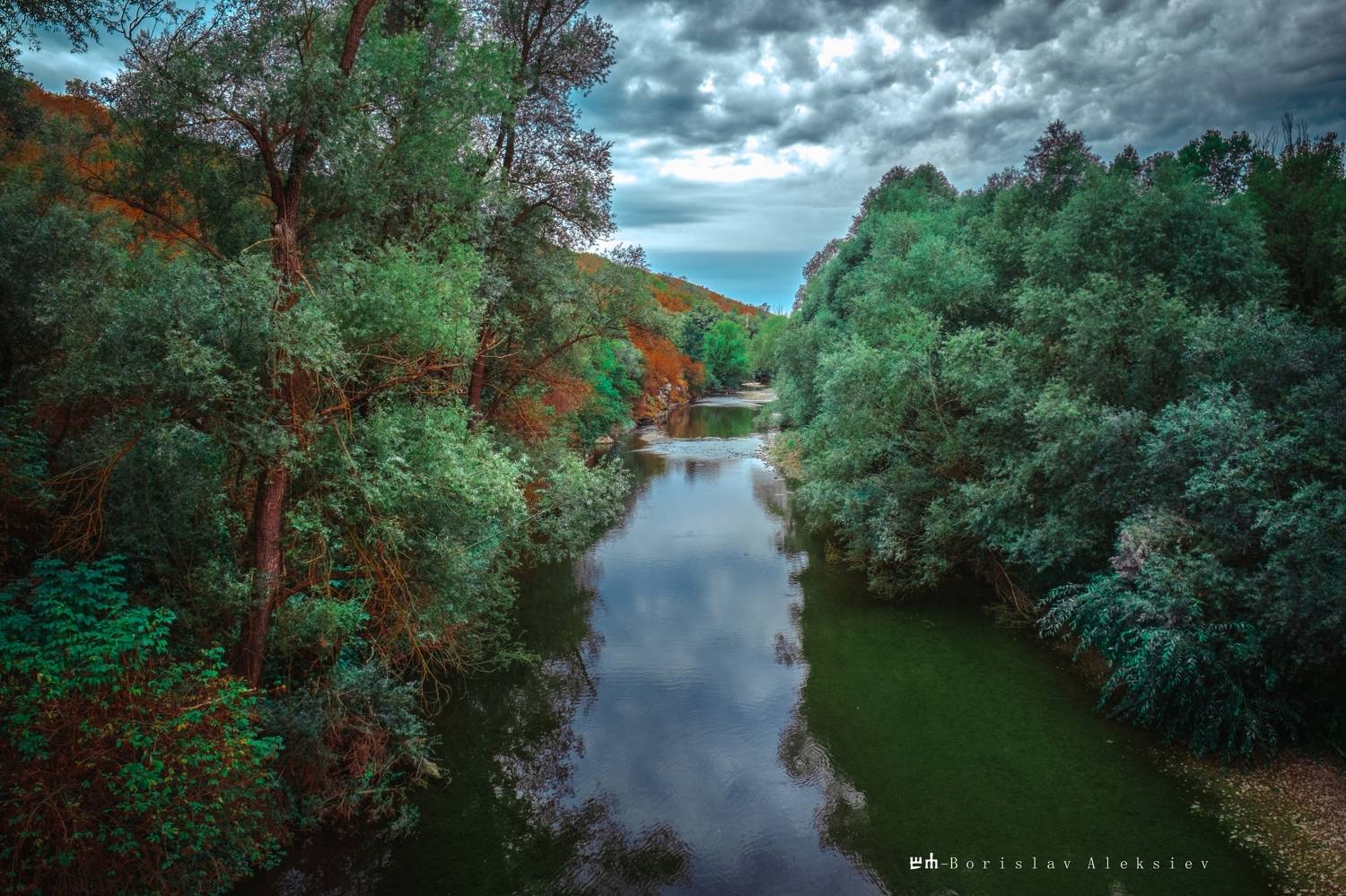 nature,ligh,dark,river,blue,green,sky,travel,forest,, Алексиев Борислав