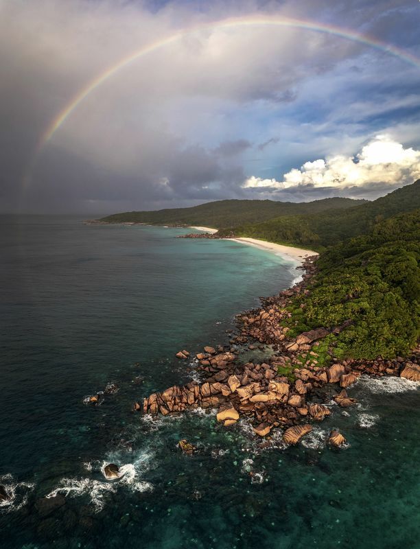 Рассвет. Радуга над Ла Дигом, Сейшелы фото превью