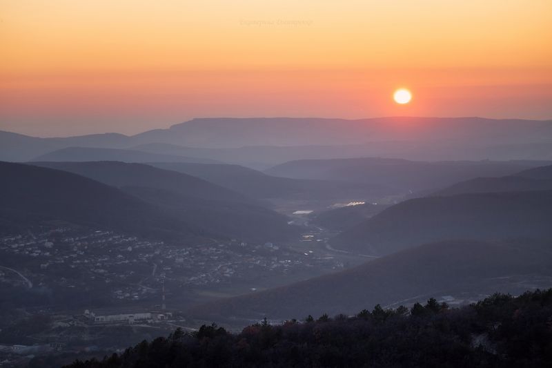 терновка, севастополь, закат, терновка, шулдан, горы, зима Шулдан на закате фото превью