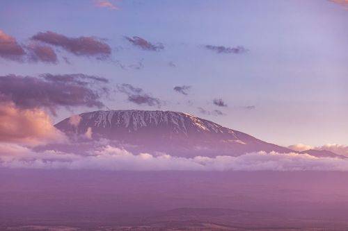 Mount Kilimanjaro Landscapes Kenya East Africa Sunset