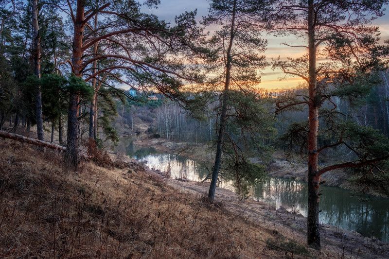 Утро на берегу реки Пахры фото превью