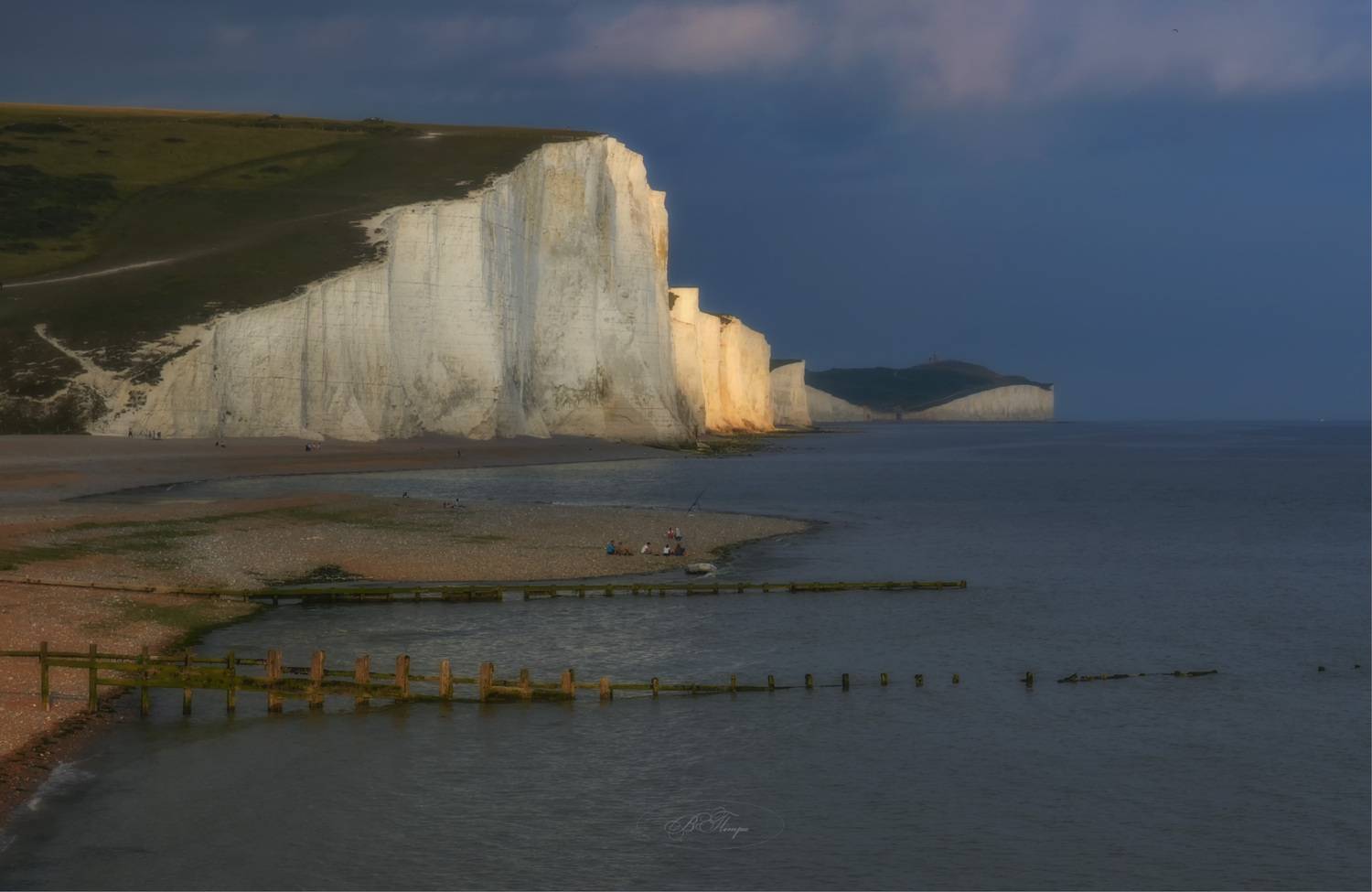 скалы пляж люди волнорезы, Вера Петри