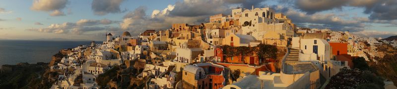 Санторини на закате, Греция фото превью