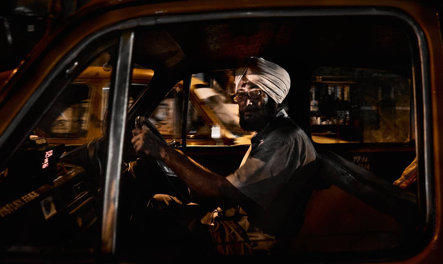 Индия, такси, мужской портрет, сикх, стрит , Гиль Александр