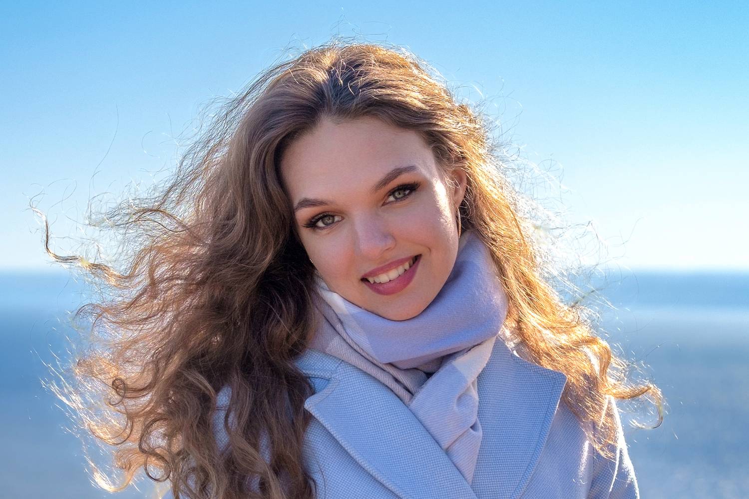 девушка, природа, пышные волосы, Наталья Максимова