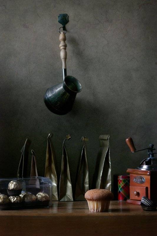 Кекс, Конфеты, Кофе, Кухня, Натюрморт, Полка, Курочкина Диана