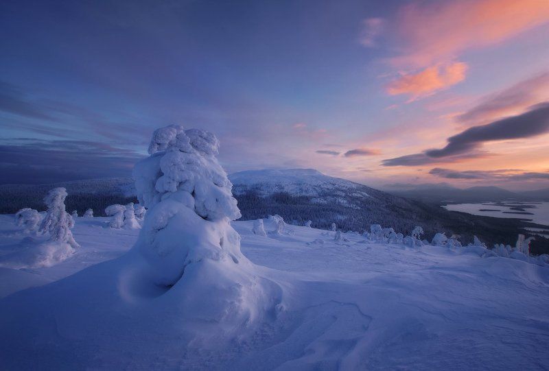 заполярье, кольский, кольский полуостров, кандалакша, мурманская Утро на Крестовой горе фото превью