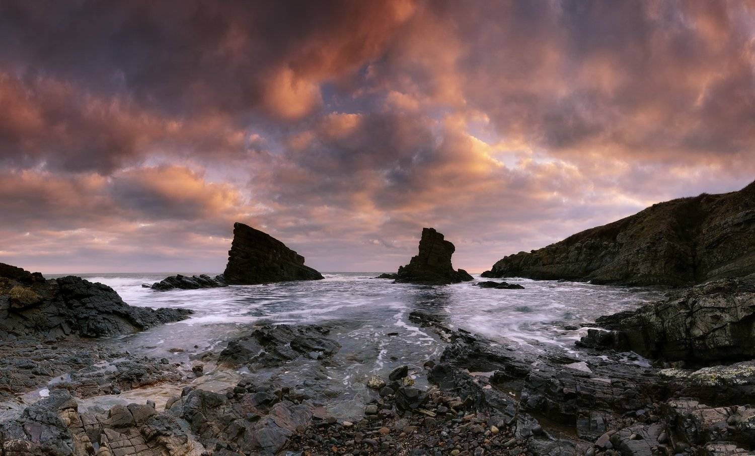 Clouds, Fineart, Golden hour, Landscape, Rocks, Sea, Seascape, Sky, Sun, Sunrise, Water, Waves, Иван Димов