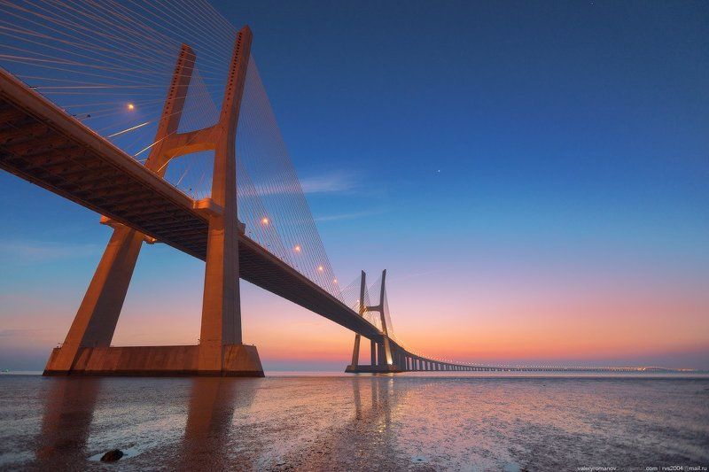 Мост, Васка да Гама, Лиссабон, Португалия, Vasco da Gama, bridge, Lisbon, Portugal, романов Мост Васка да Гама фото превью