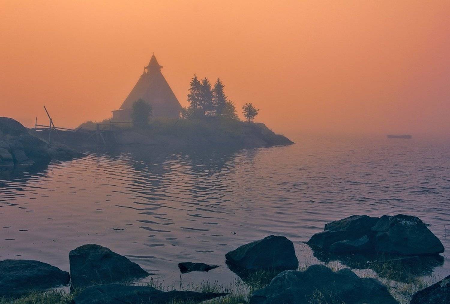 карелия,белое море,рабочеостровск,утро,туман, alexOmRam