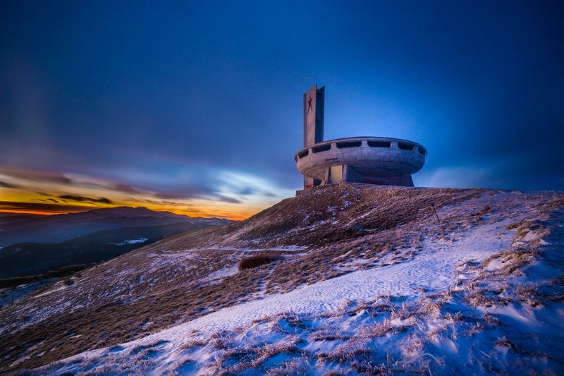 Winter sunset фото превью