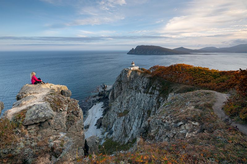 Приморье, Владивосток, Приморский край, Японское море, мыс балюзек, балюзек Маяк Балюзек фото превью