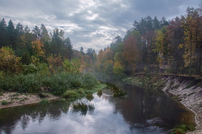 Осень на реке Снежеть фото превью
