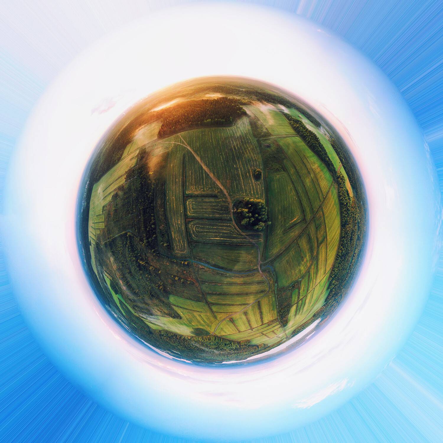 закат туман поле родник лето, Павел Жданов