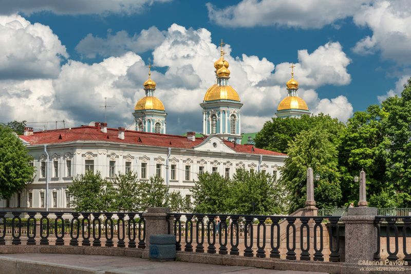 город, архитектура, санкт-петербург, набережная крюкова канала, николо-богоявленский морской собор, городской пейзаж Летний Крюков канал. Николо-Богоявленский морской собор.(фрагмент) фото превью