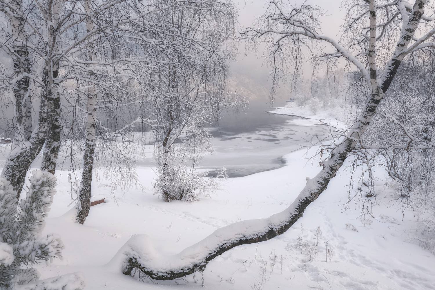 зима, мороз, снег, камни, куржак, река, Фомина Марина