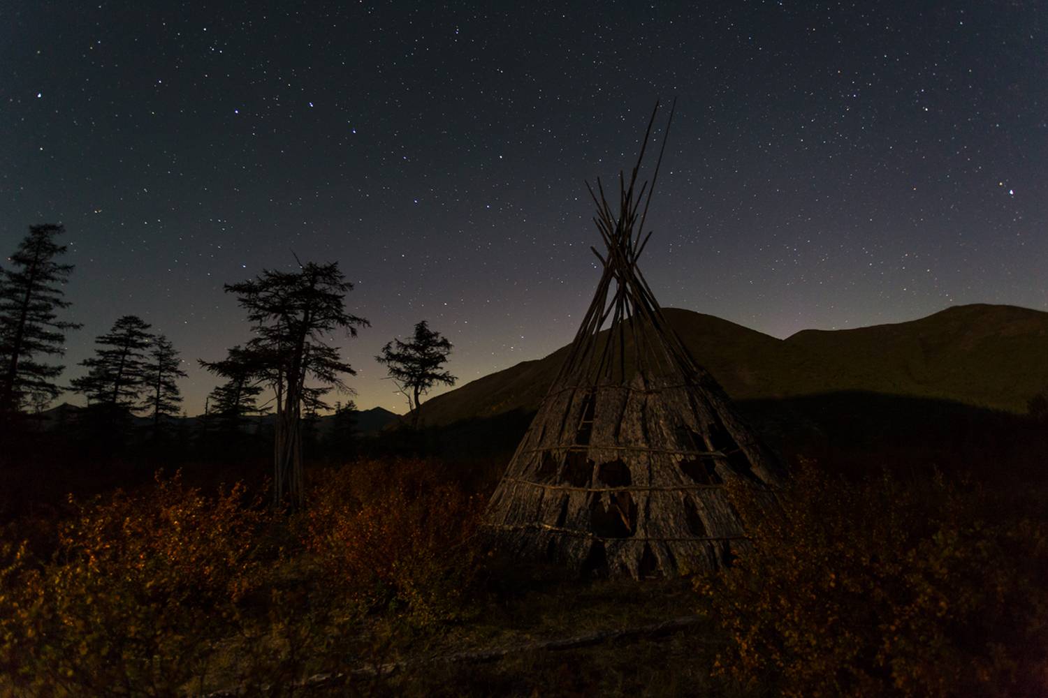 звезды, горы, якутия, становой хребет, река юдома, природа, Потапов Михаил