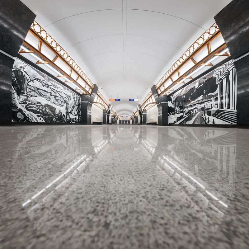 санкт-петербург, панорама, станция, метро, горный, институт Станция метро \