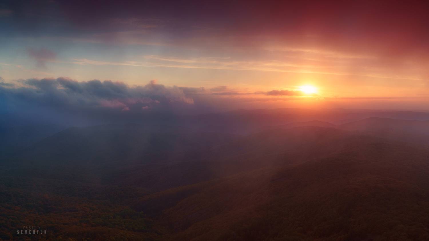 крым, чатыр-даг, домчи-кая, закат, облачность, заповедник., Семенюк Василий