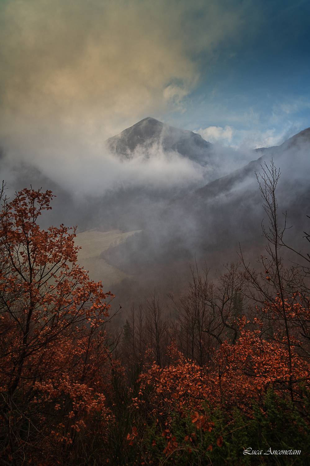 marche region italy landscape fog appennini mc nature clouds, Anconetani Luca
