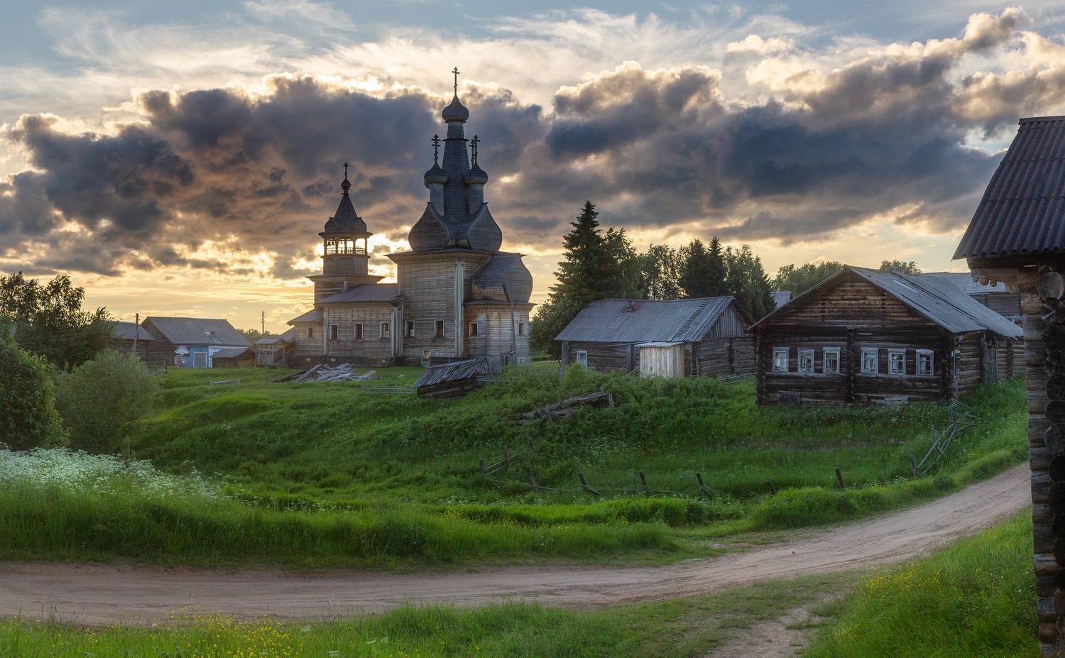 кимжа, деревня, архангельская область, русский север, природа, закат, Павел Ващенков