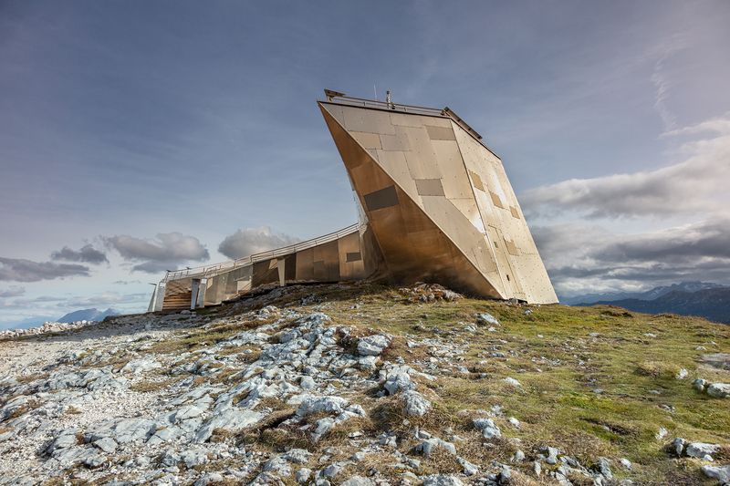 alps, mountains, sunset, bridge, platform, architecture, noah\\\'s ark, austria, Noah\'s Ark фото превью
