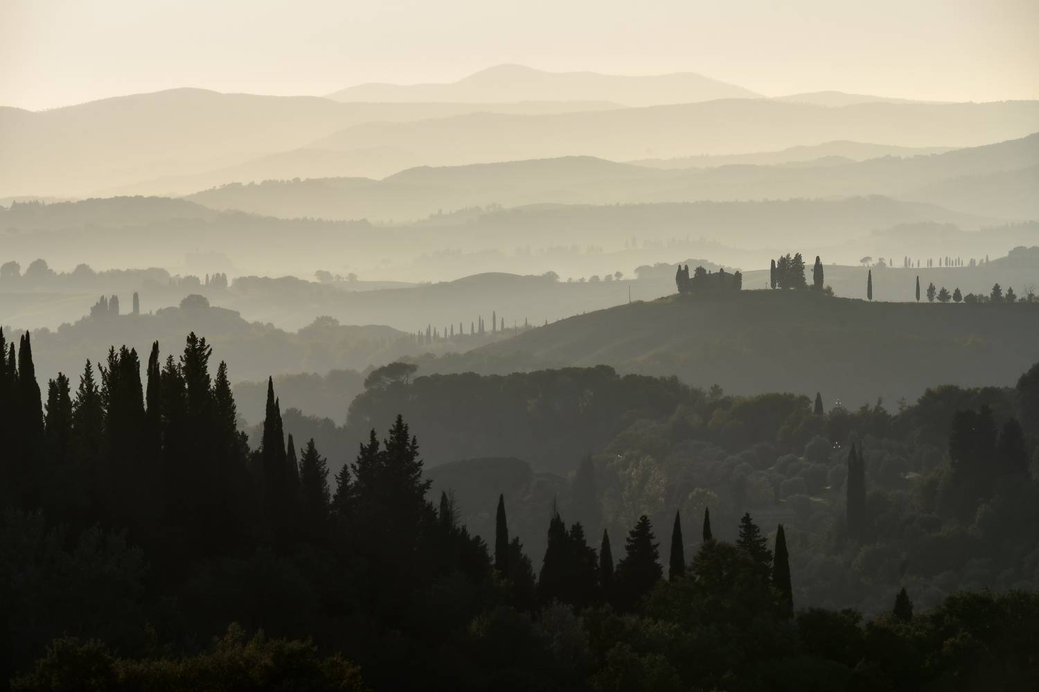 2024, осень, тоскана, туманные холмы тосканы, Булгаков Сергей
