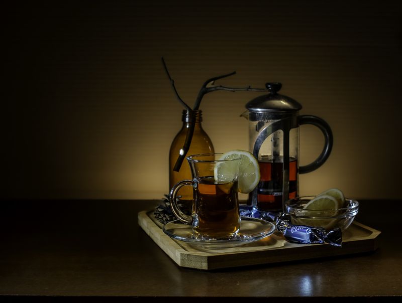 натюрморт Чай с лимоном фото превью