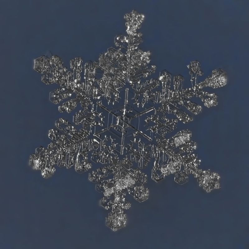 Снежинка в сильную метель фото превью