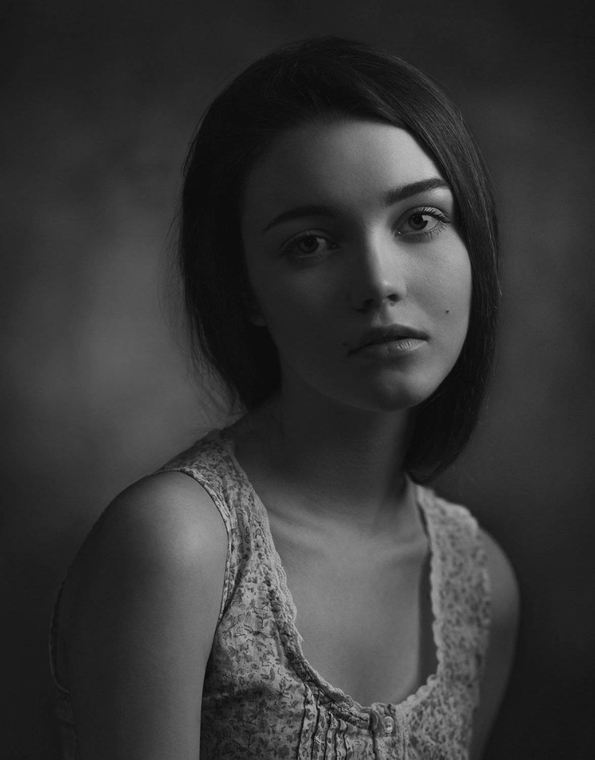 девушка, портрет, студия, свет, тень, взгляд, Александр Жосан