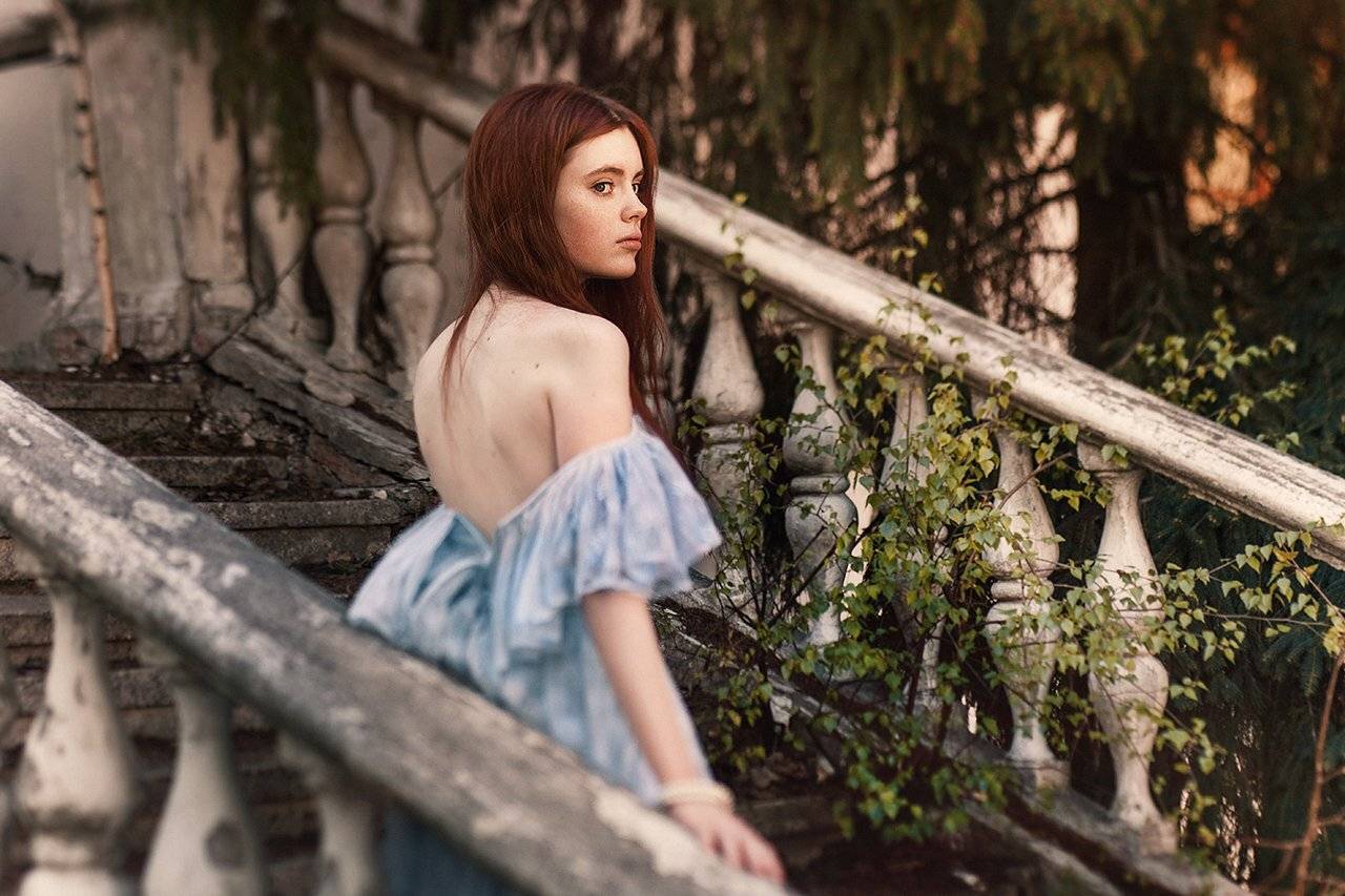 Заброшенное, Рыжая, Рыжая девушка, Свет, Сказка, Солнце, Александра Савенкова