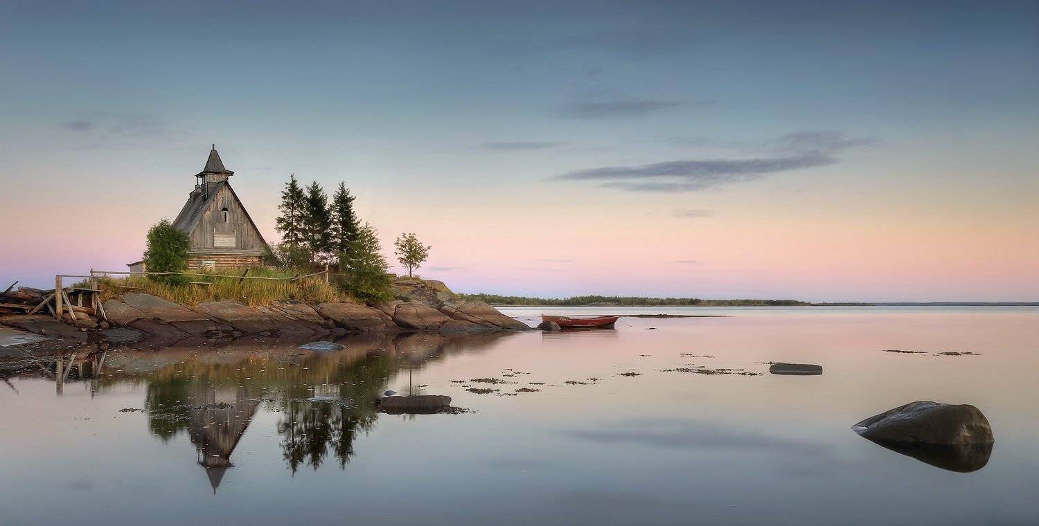 закат, карелия белое море, пейзаж, рабочеостровск, Александр