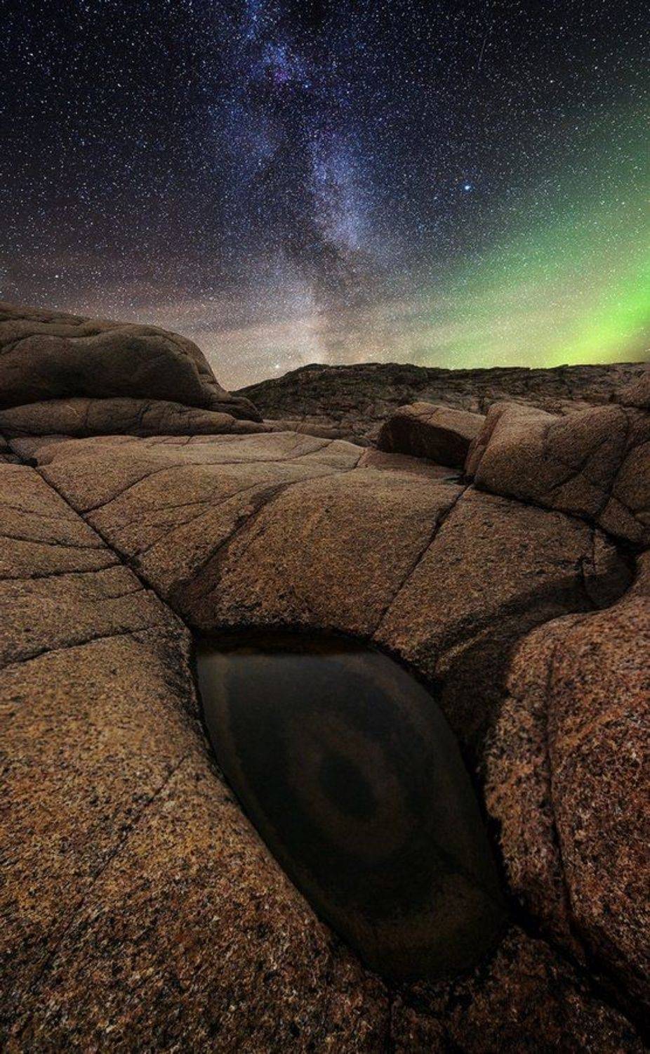 Кольский п-ов, Млечный путь, Осень, Побережье, Северное сияние, Териберка, Меркушев Александр