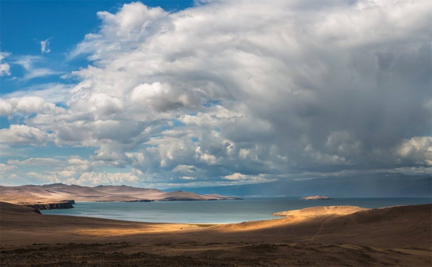 Байкал, Берег, Лето, Небо, Озеро, Пейзаж, Природа, Сибирь, Тучи, Альберт Беляев
