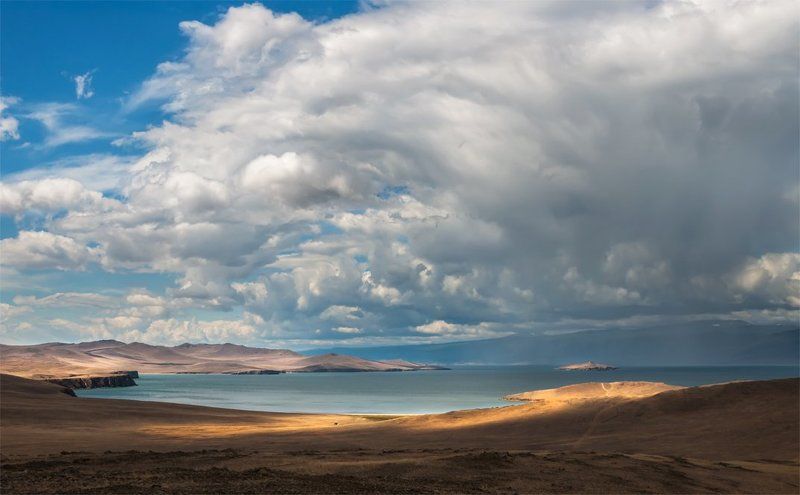 Байкал, Берег, Лето, Небо, Озеро, Пейзаж, Природа, Сибирь, Тучи *** фото превью