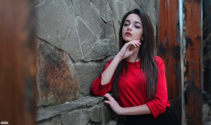 girl, red, portret, hair, beautiful Екатерина фото превью