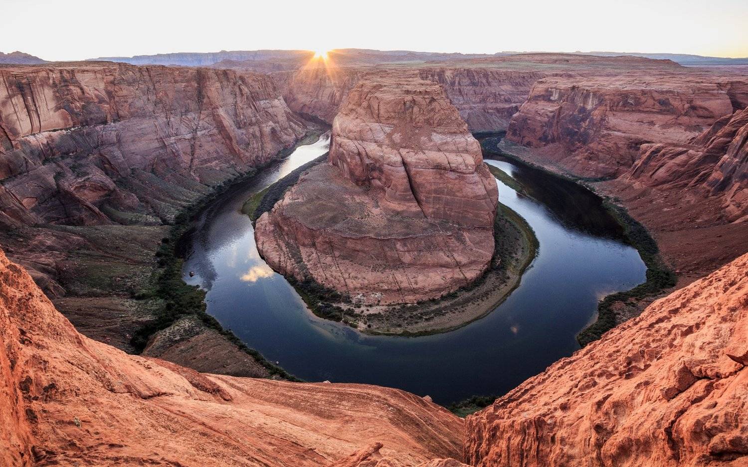 подкова, аризона, каньон, пейдж, река, восход, гора, пейзаж, природа, сша, Сергей Гарифуллин