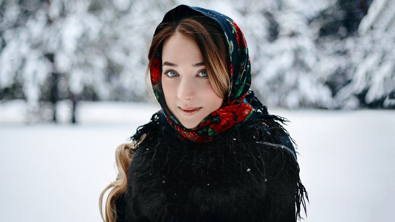 Girl, Photography, Portrait, Siberia, Tomsk, Зима, Портрет, Сибирь Настенька фото превью
