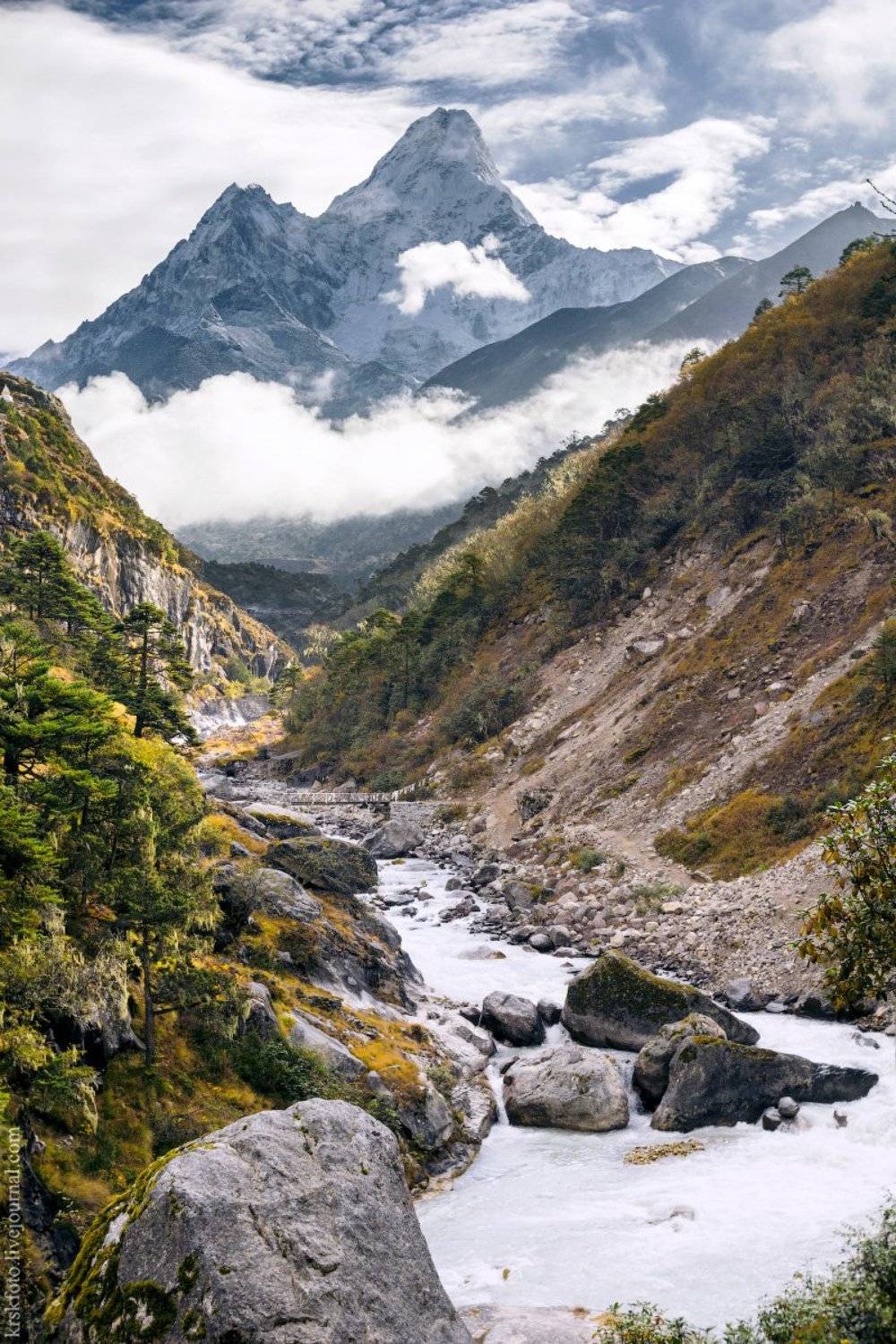 непал, гималаи, ама-даблам, осень, горы, треккинг, Илья