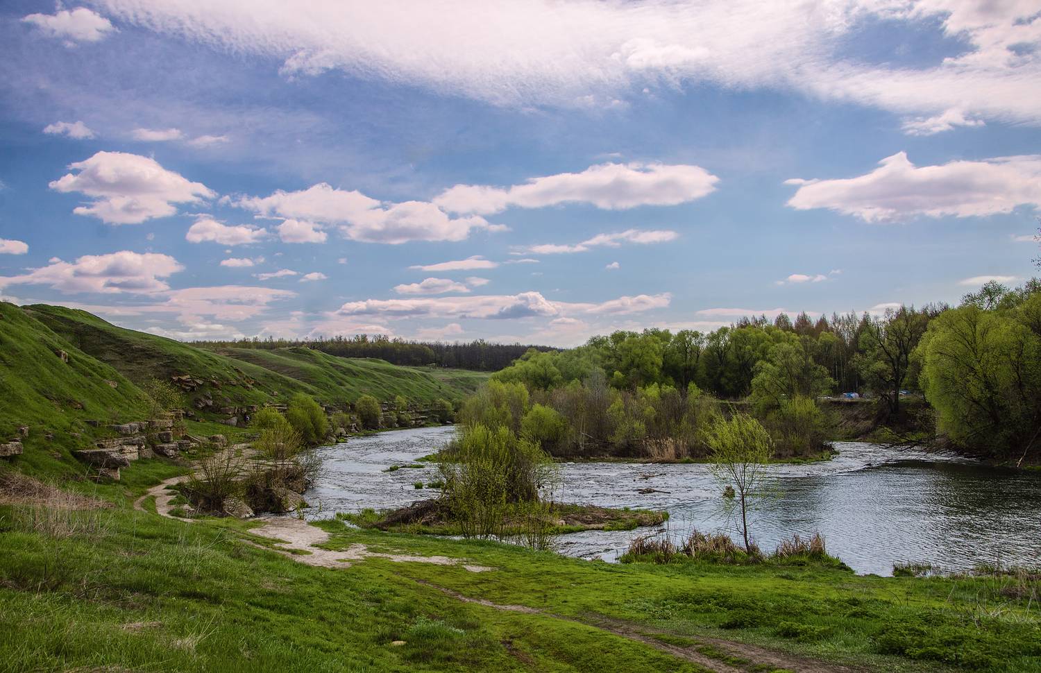 красивая меча,  река, вечер, Александр Березуцкий