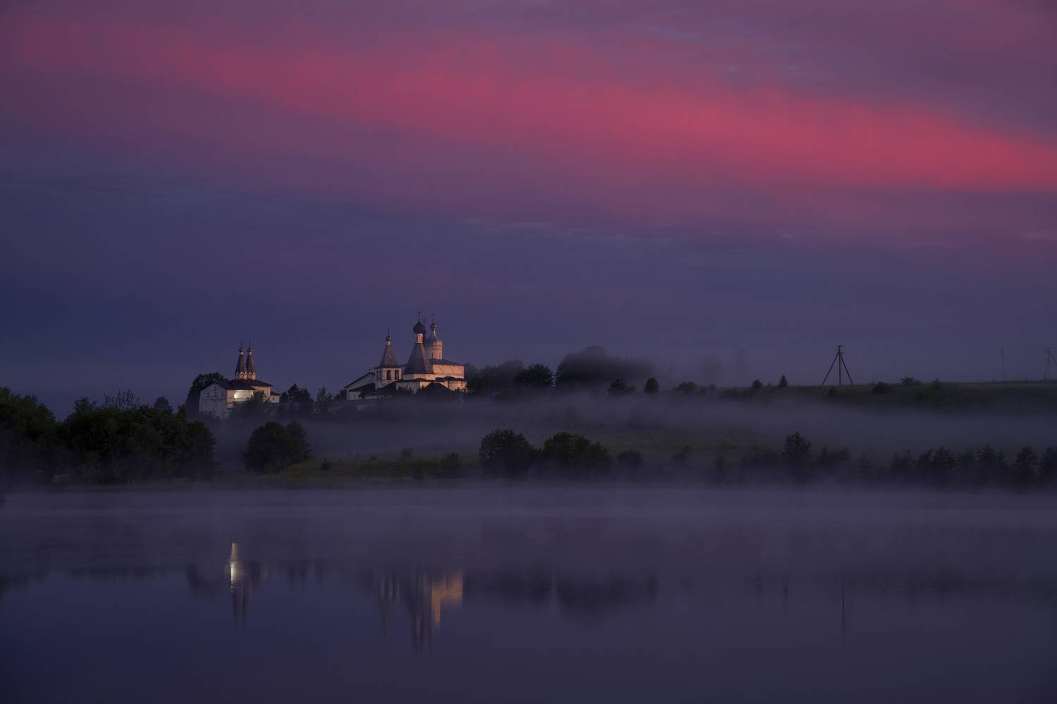 ферапонтово, рассвет, утро, вологодская область, туман, Олег Зверев