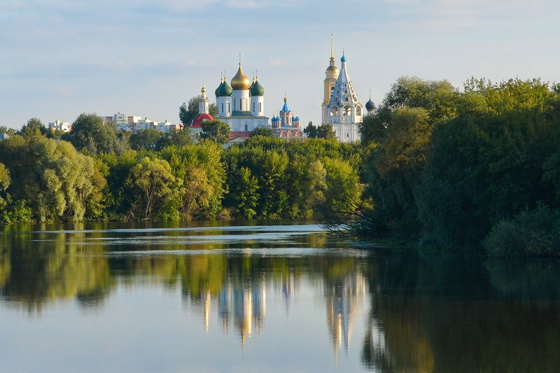 Теплый летний закат фото превью