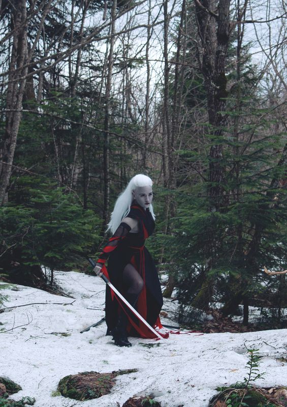 фэнтези, темный эльф, эльфийка, лес, образ эльфа, эльф Dark Elf фото превью