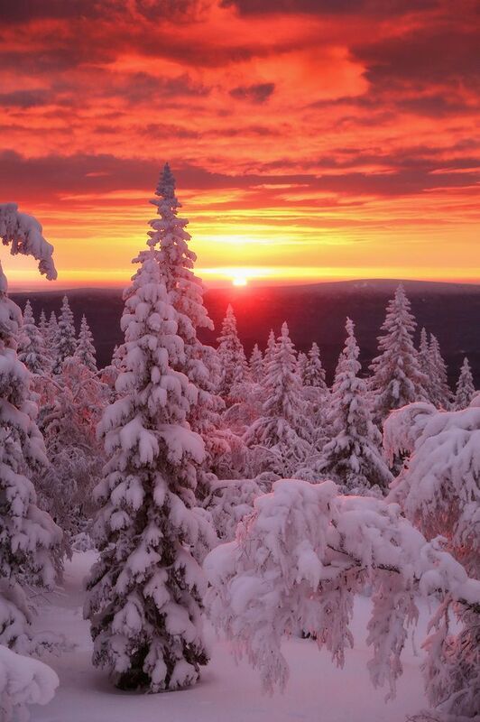 урал, южный урал, зимний пейзаж, уреньга Рассвет в горах Южного Урала фото превью