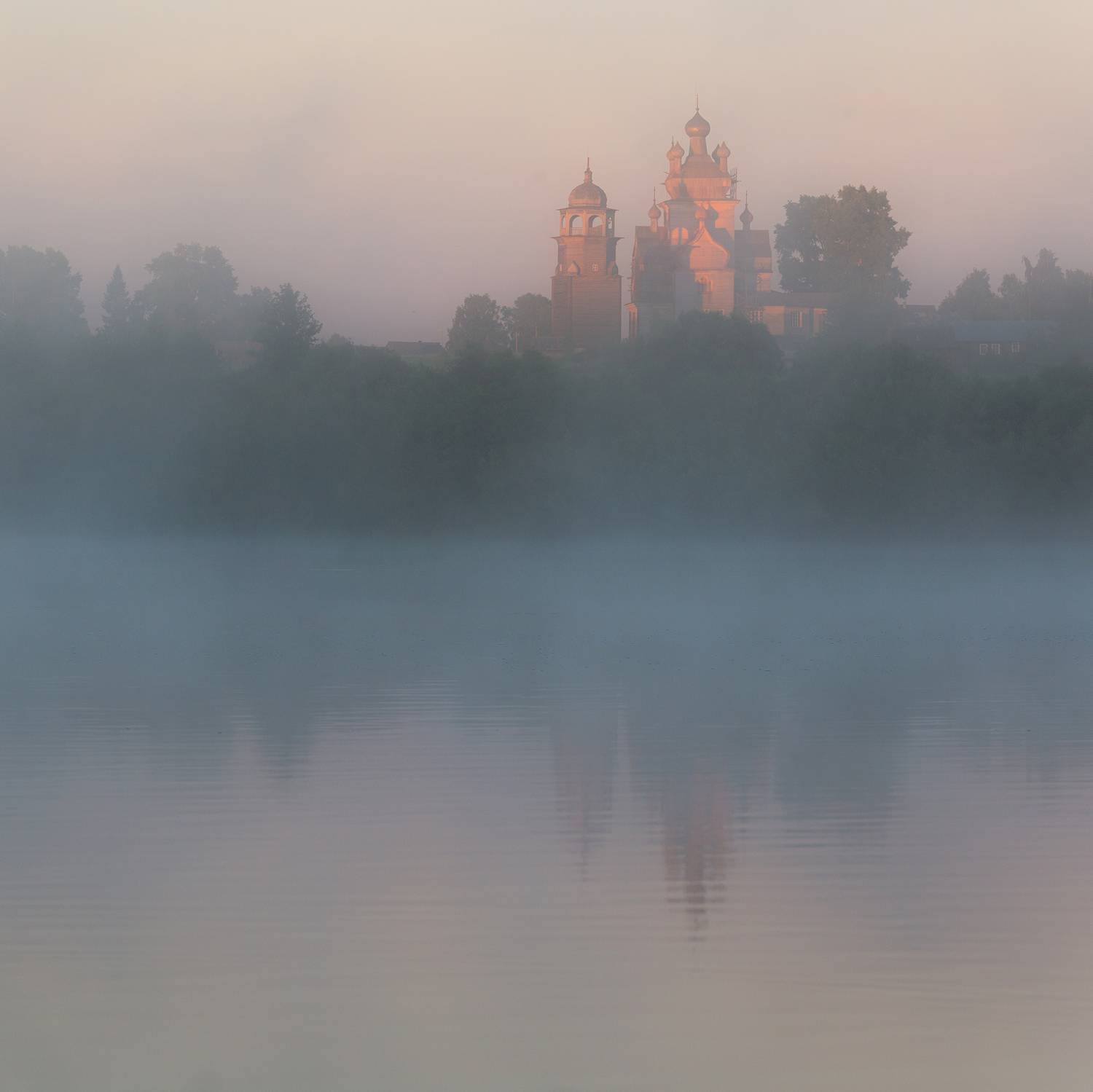 архангельская область, русский север, рассвет, туман, турчасово, Павел Ващенков